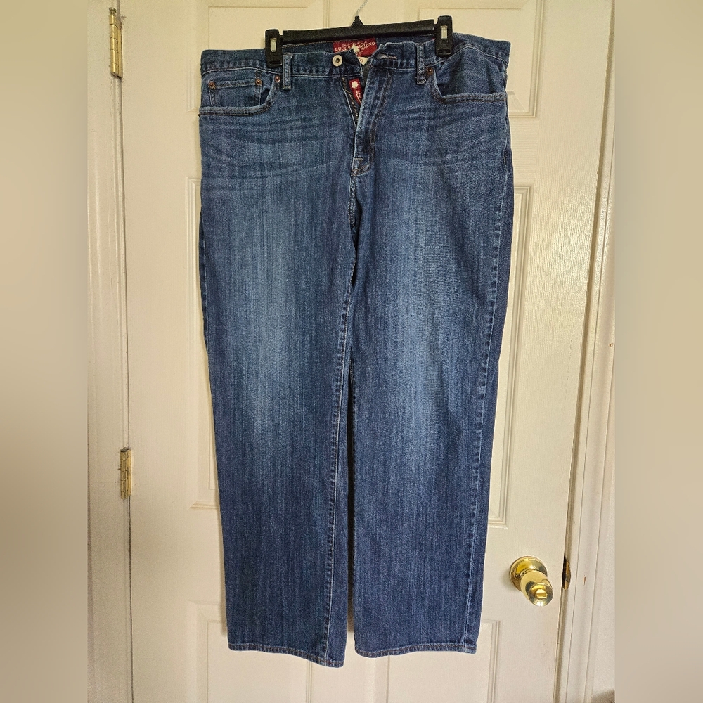 Men's Lucky Brand 361 Vintage Straight denim blue jeans size 38X32